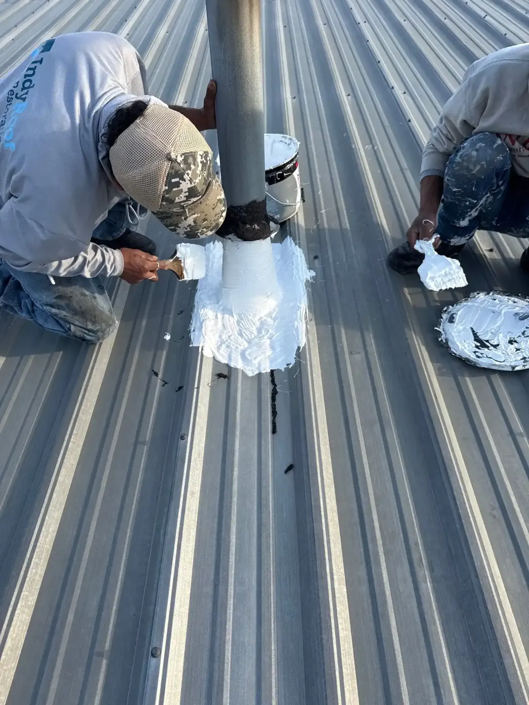 Commercial roof inspection documented in Fairland